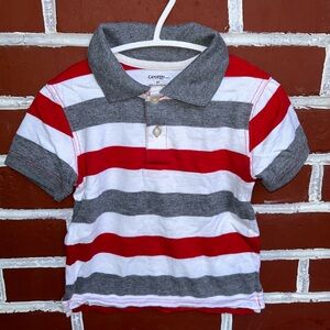 George | striped short sleeve polo shirt | size 2T